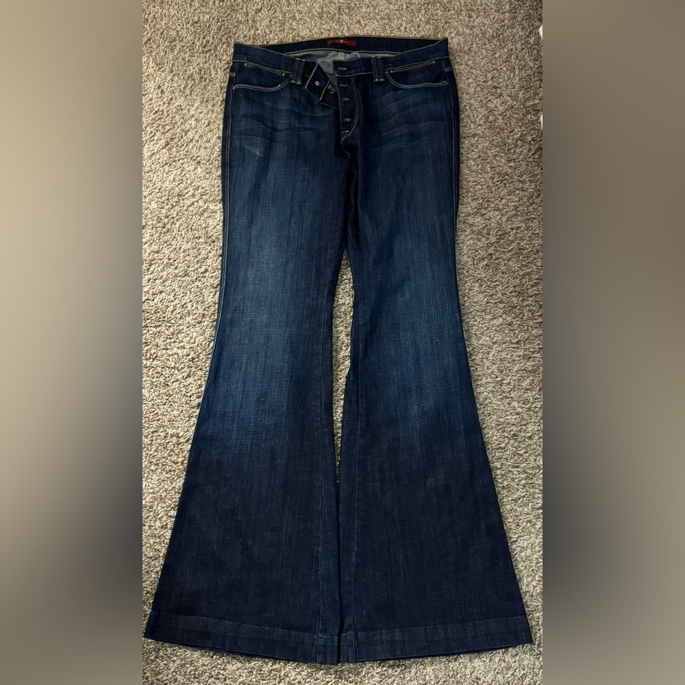 Lucky Brand Blue Flare Wide Leg Jeans